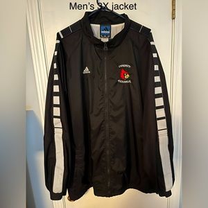 Men’s 3X University of Louisville Adidas coat.